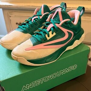 Nike Green and Pink Nick Giannis Antetokounmpo Sneakers